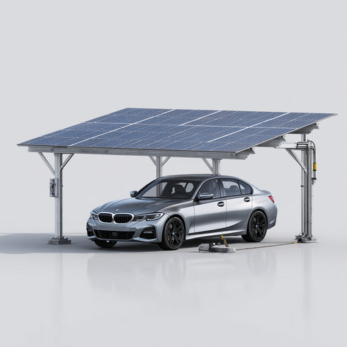 Single Bay Solar Carport, EV